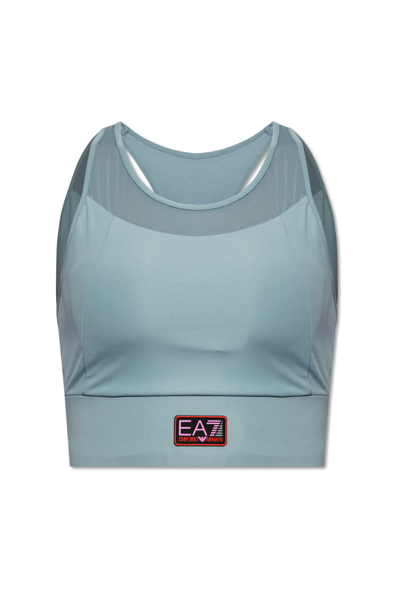 Blue Sports top with logo EA7 Emporio Armani Emporio Armani